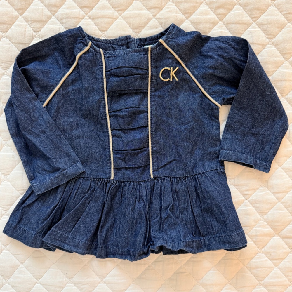 Calvin Klein Blue Denim Top